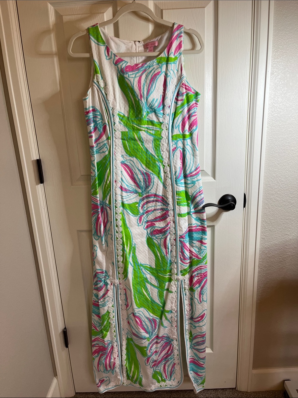 Lilly Pulitzer Biltmore Resort White Ring The Bellboy Maxi & Lace Dress size 8 - Picture 3 of 10